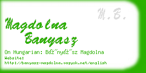 magdolna banyasz business card